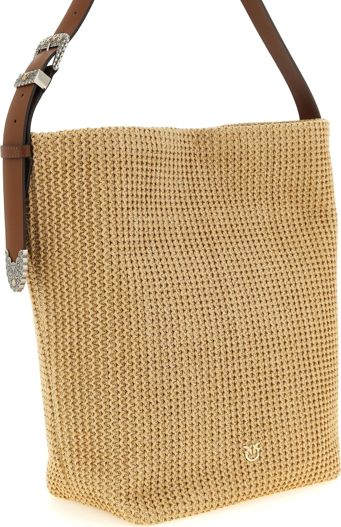 PINKO Beige Cowhide Shoulder Bag - 3