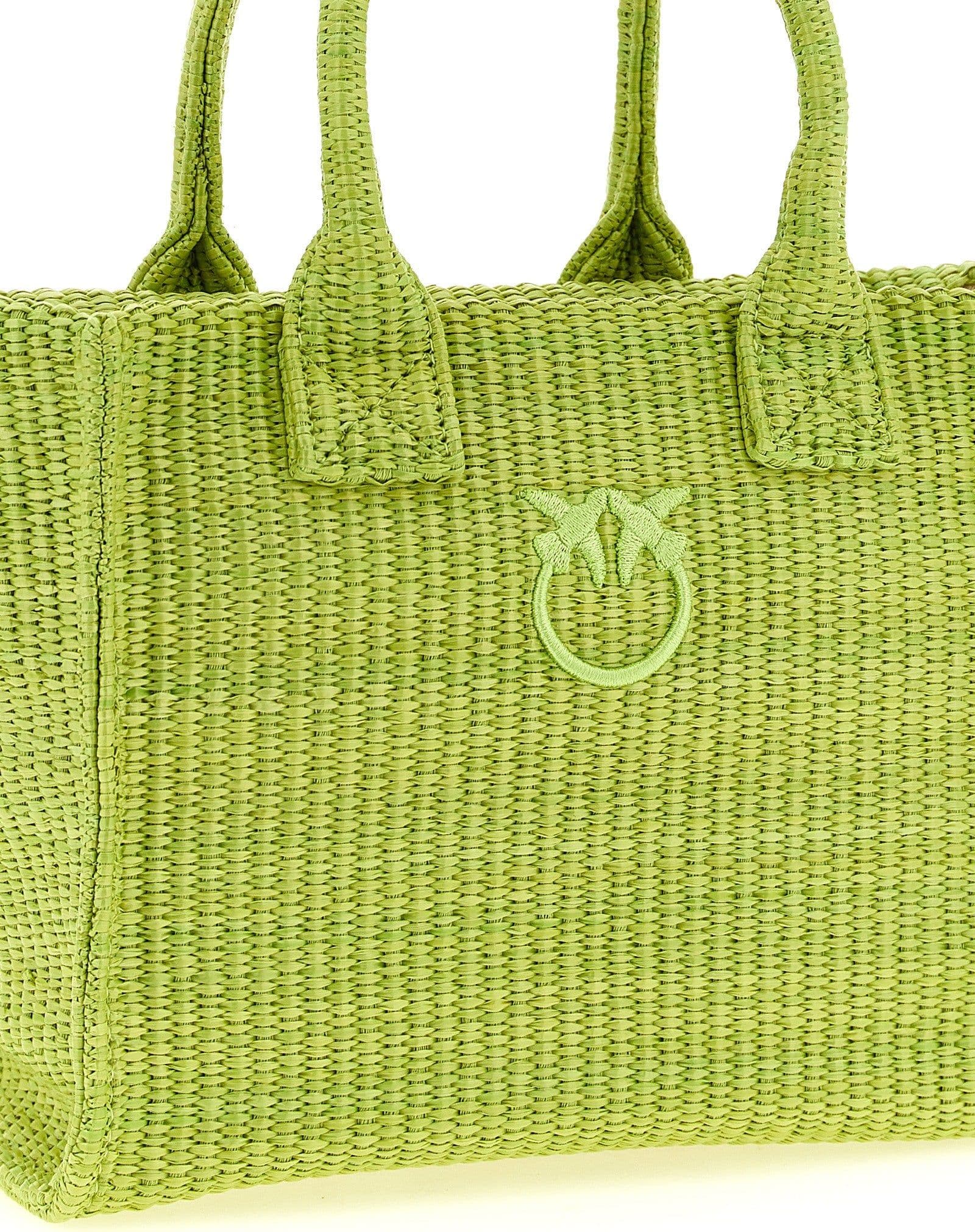 PINKO Bicolor Polypropylene Tote Bag - 3