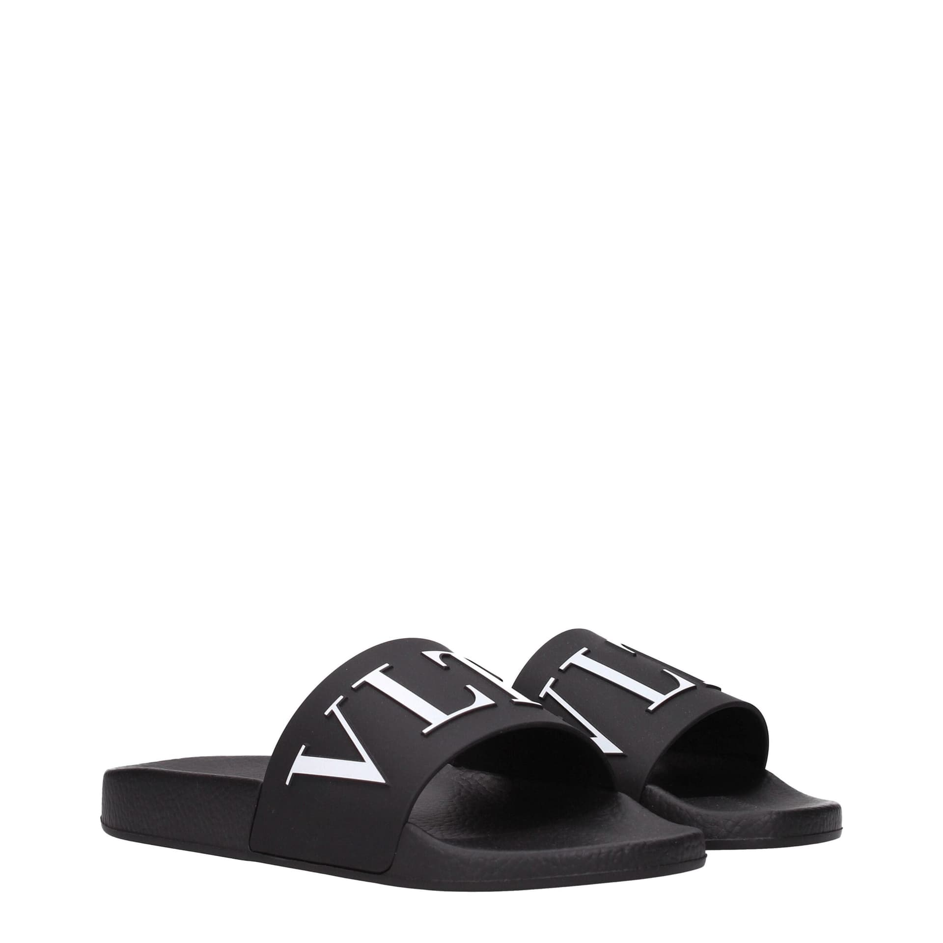 Valentino Garavani Black Cotton Slippers - 2