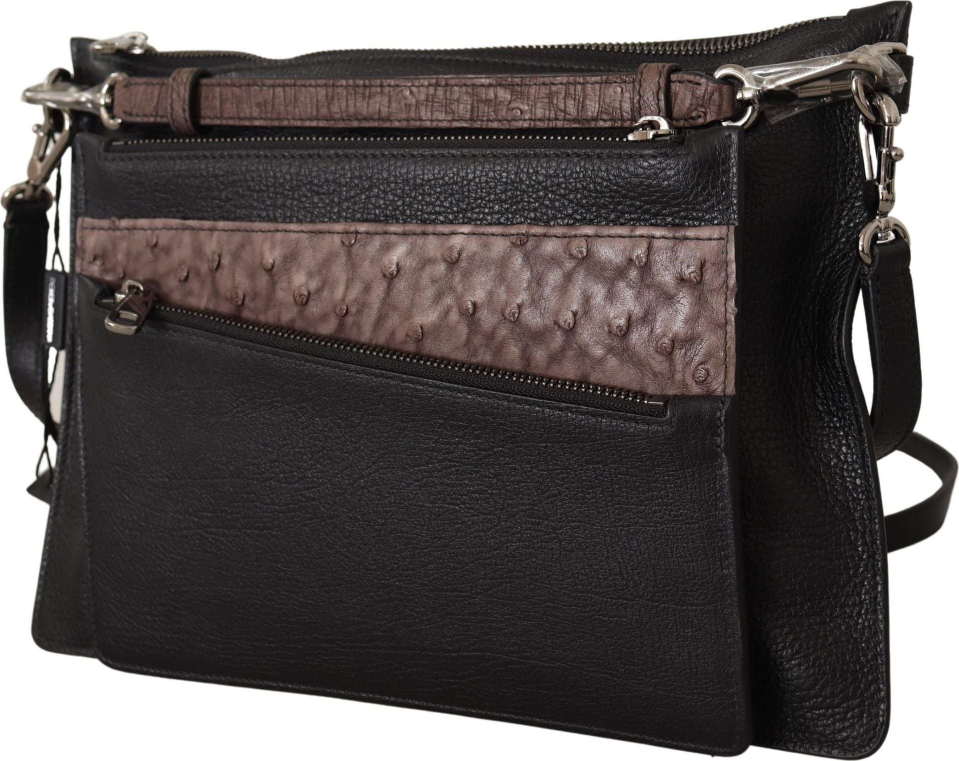 Dolce & Gabbana Black Exotic Leather Shoulder Sling Alta Sartoria Bag - 2