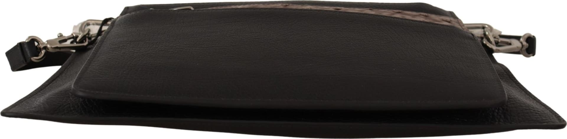 Dolce & Gabbana Black Exotic Leather Shoulder Sling Alta Sartoria Bag - 5