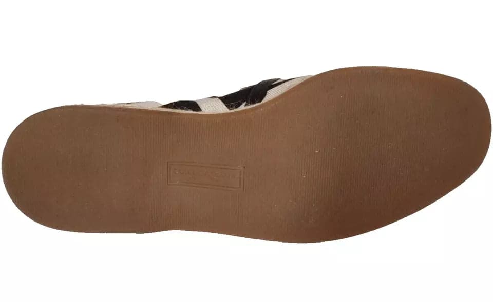 Dolce & Gabbana Black White Stripes Slip On Espadrille Shoes - 5