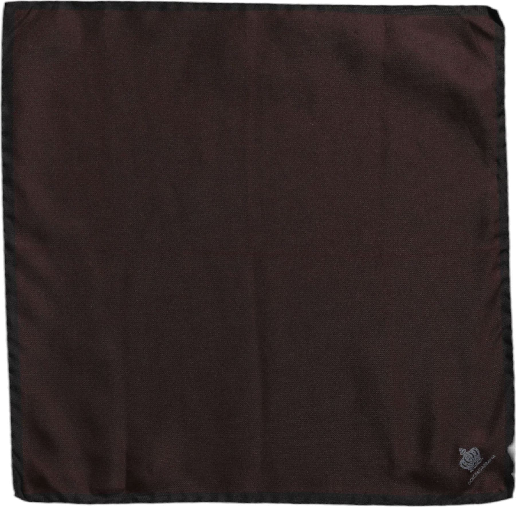 Dolce & Gabbana Brown DG Crown Silk Square Men Foulard Scarf