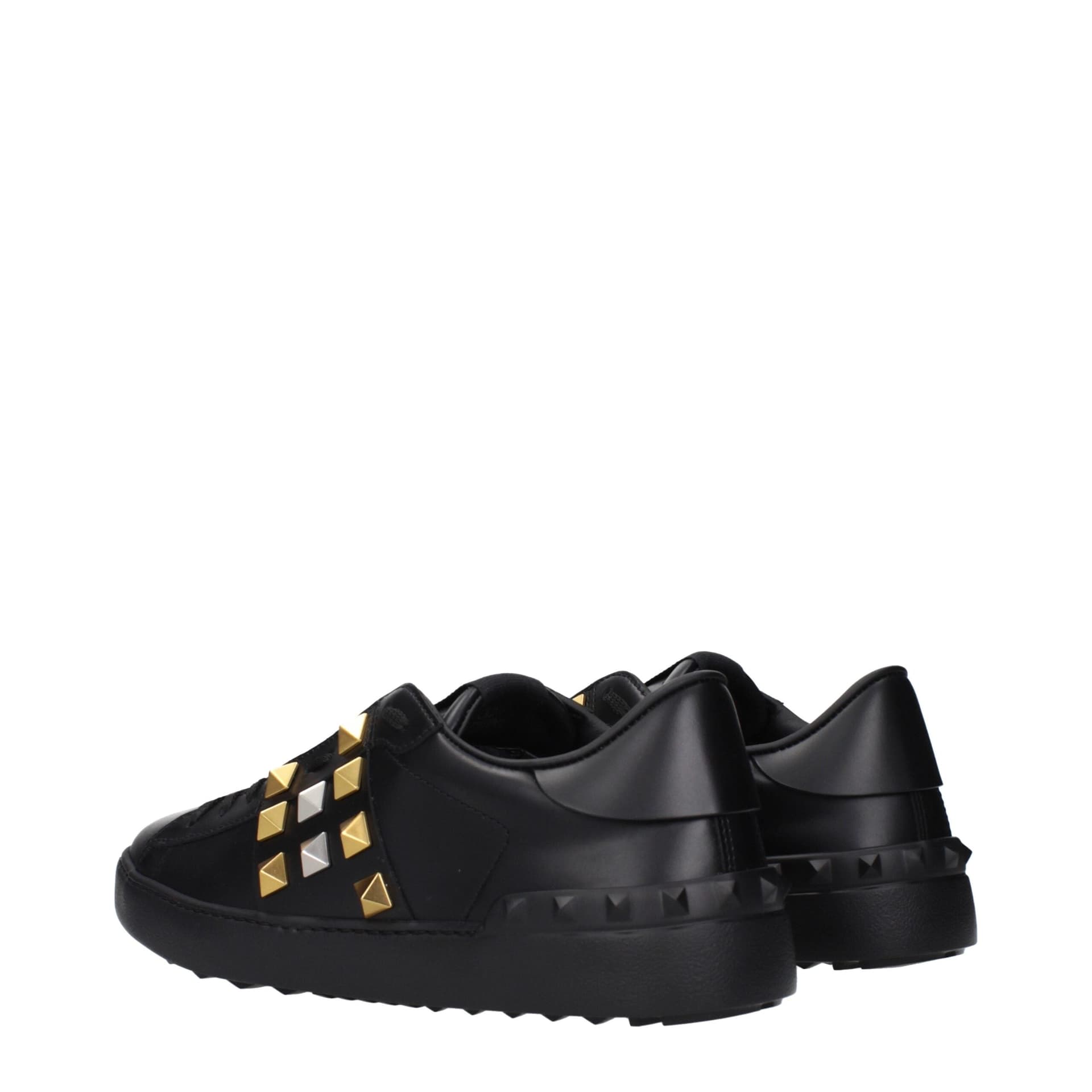 Valentino Garavani Black Leather Sneakers - 4