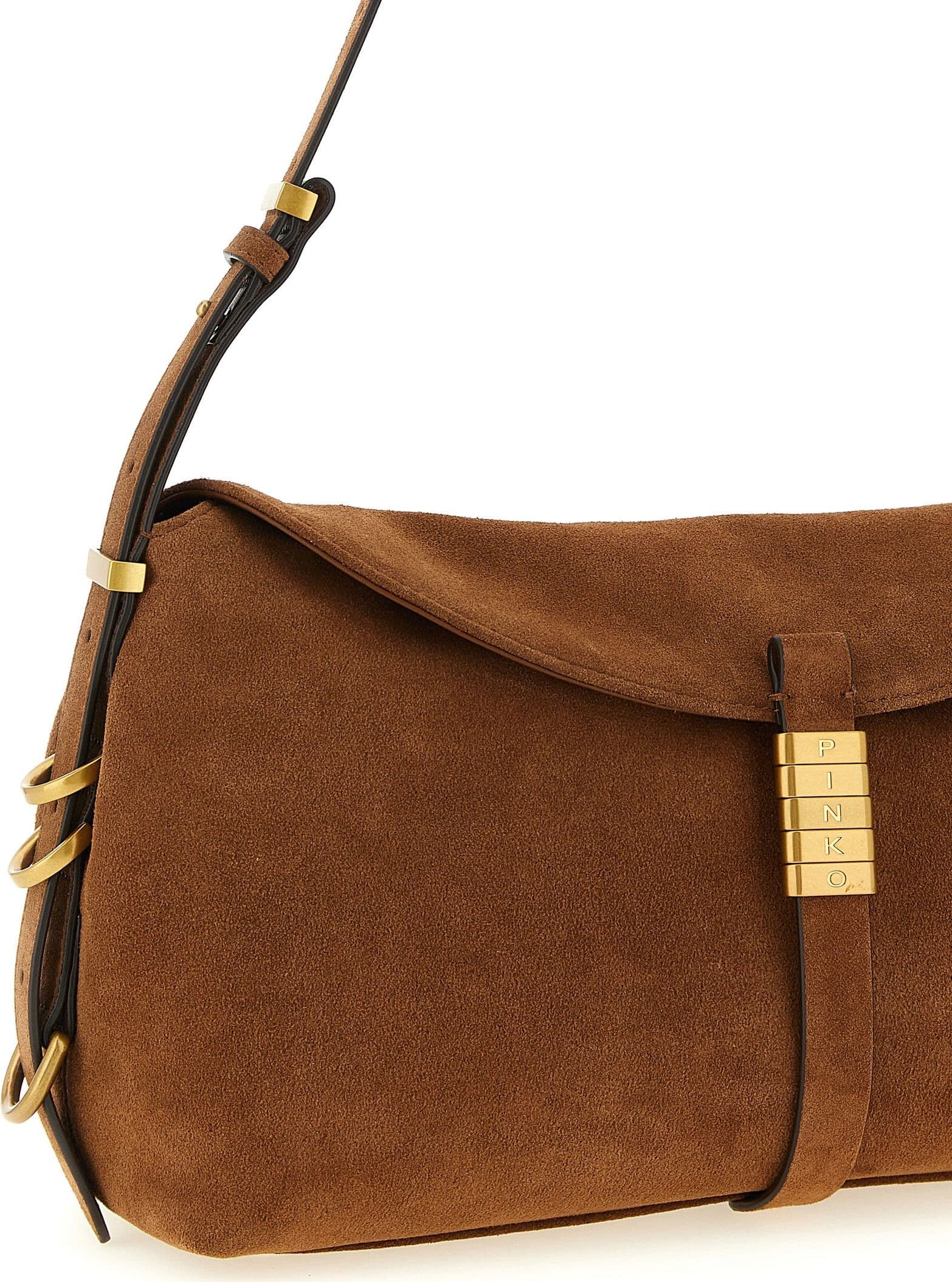 PINKO Brown Cowhide Shoulder Bag - 3