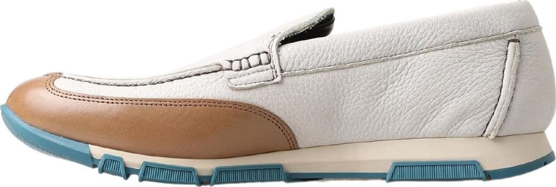 Dolce & Gabbana White Leather Loafers Moccasins Shoes - 2