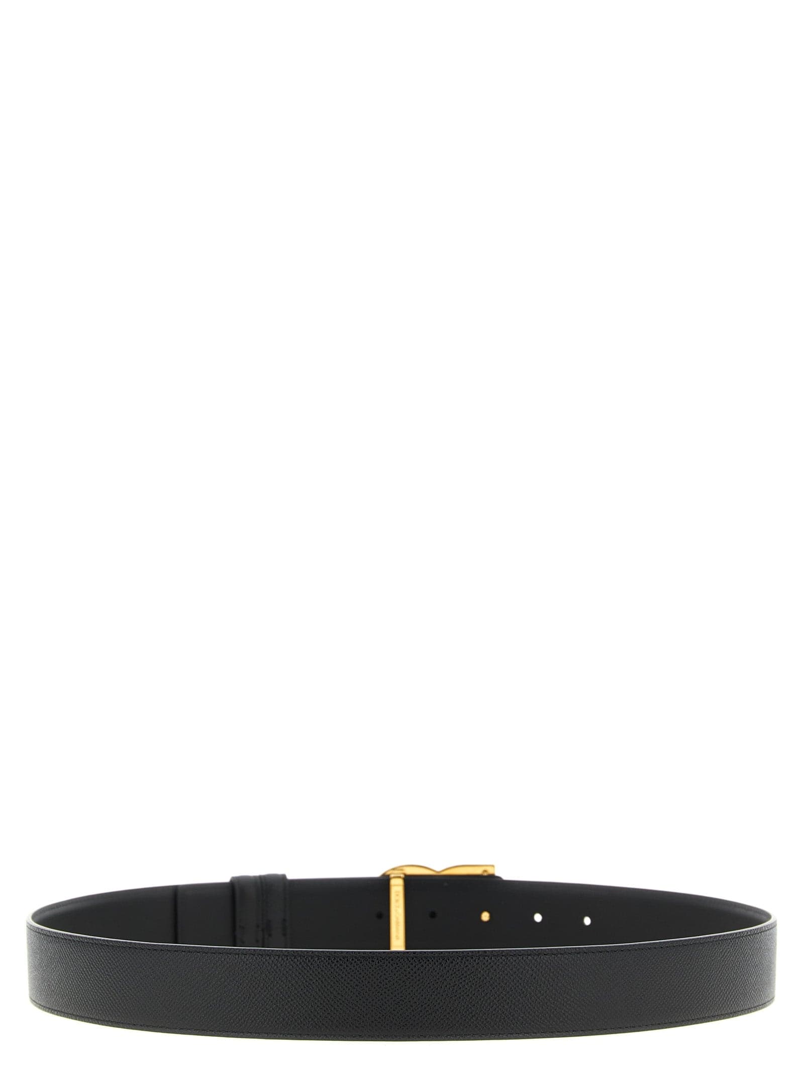Dolce & Gabbana Black Calfskin Regular Belt - 3