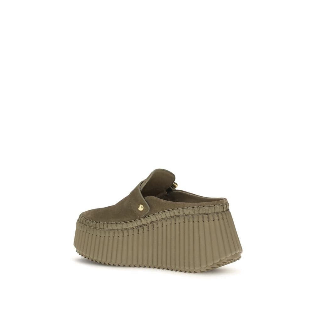 Chloé Bicolor Calf Leather Bos Taurus Mules - 3