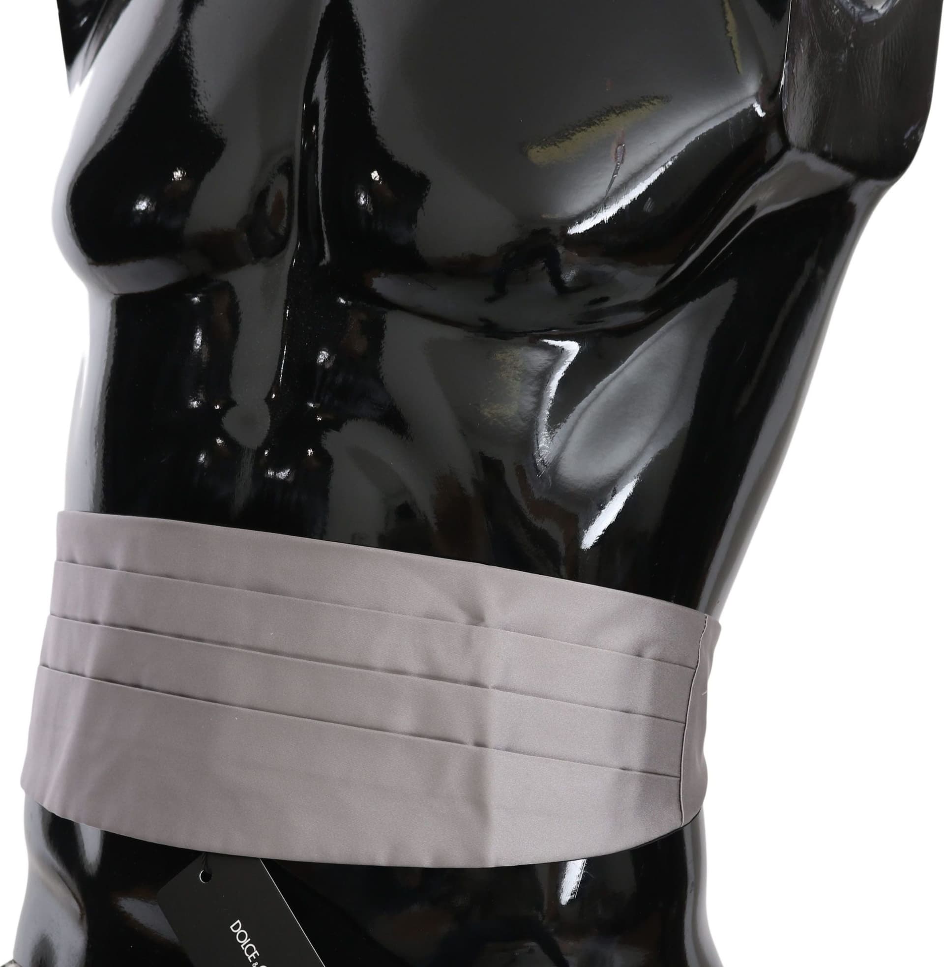 Dolce & Gabbana Gray Men Waist Belt 100% Silk Cummerbund