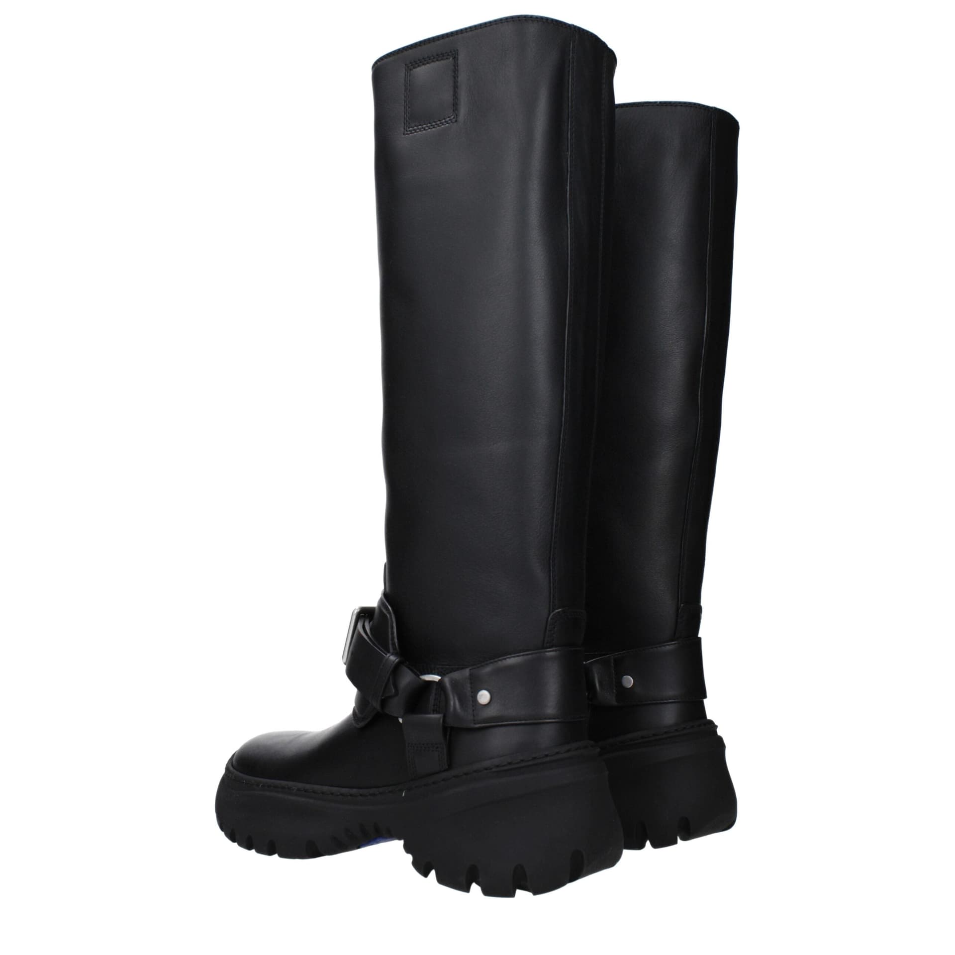 Burberry Black Leather Boots - 4