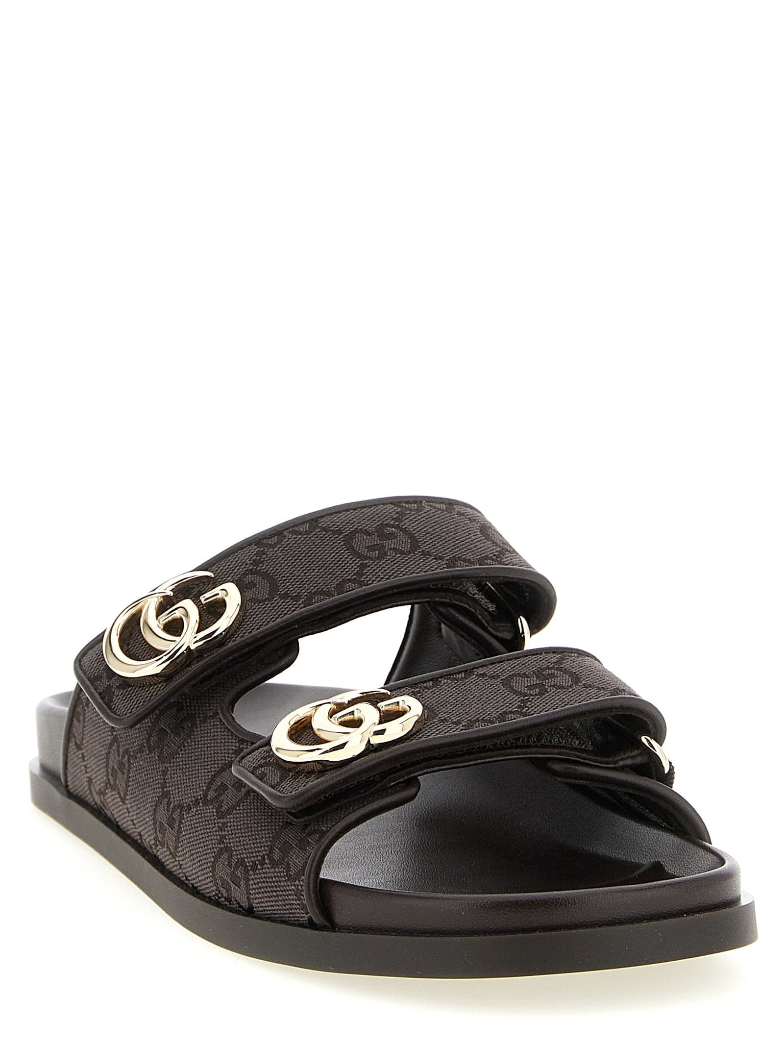 Gucci Brown Cotton Slides - 2