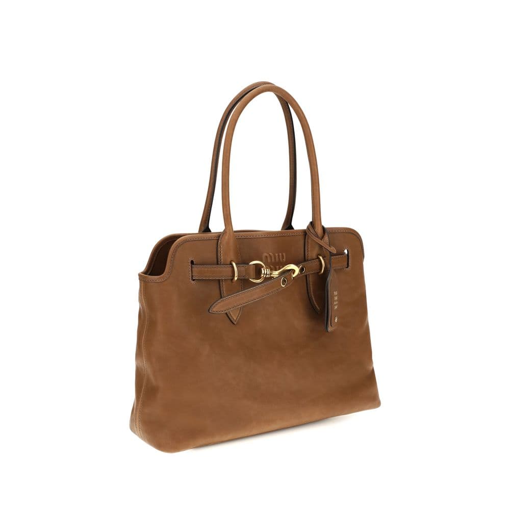 Miu Miu Brown Calf Leather Bos Taurus Shoulder Bag - 2