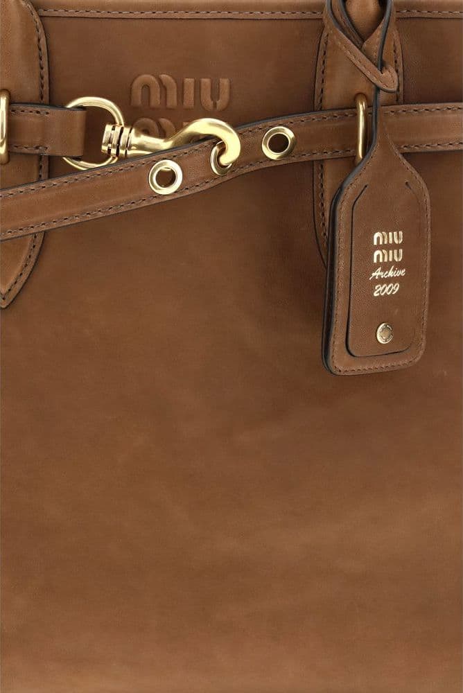 Miu Miu Brown Calf Leather Bos Taurus Shoulder Bag - 4
