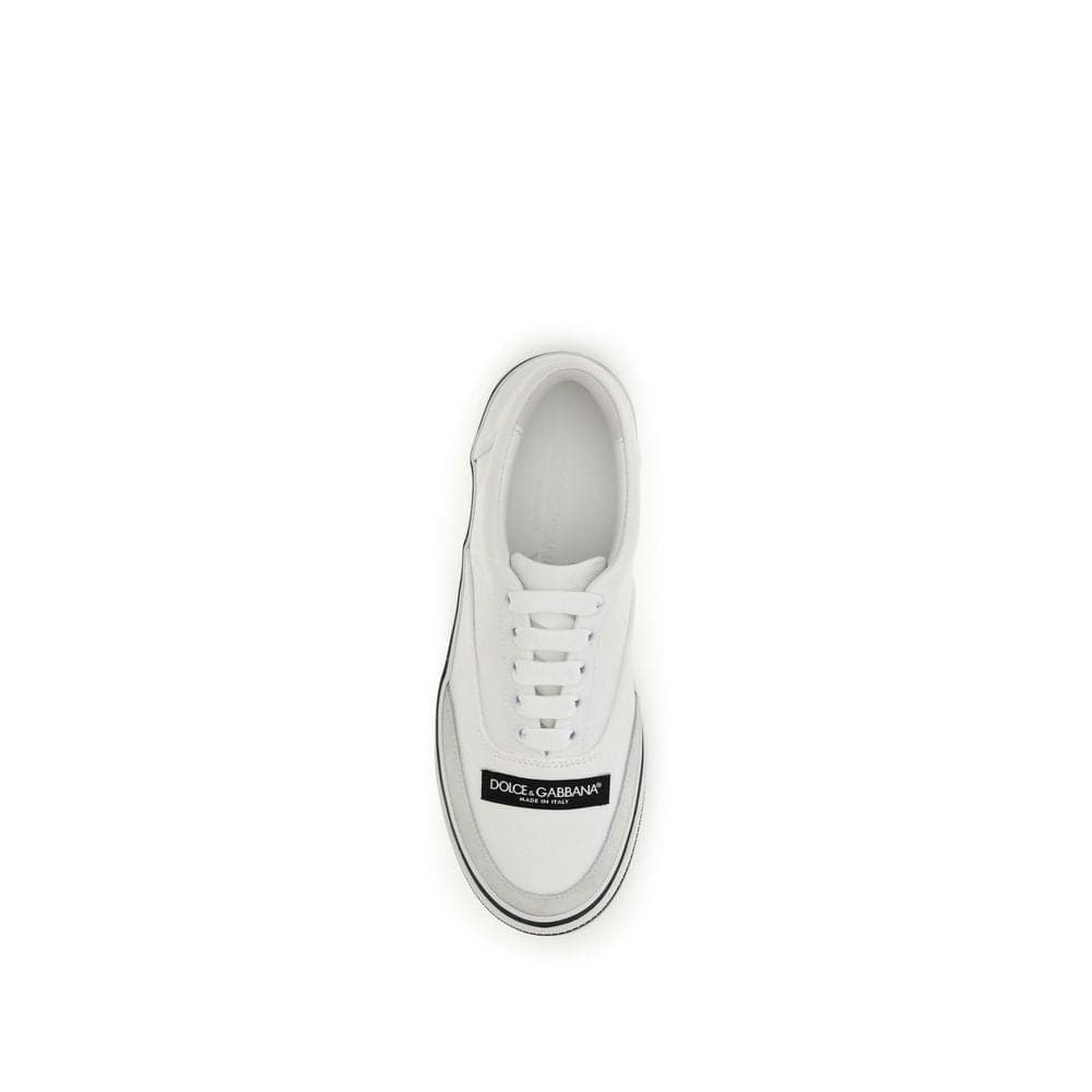 Dolce & Gabbana White Cotton Low Top Sneakers - 4