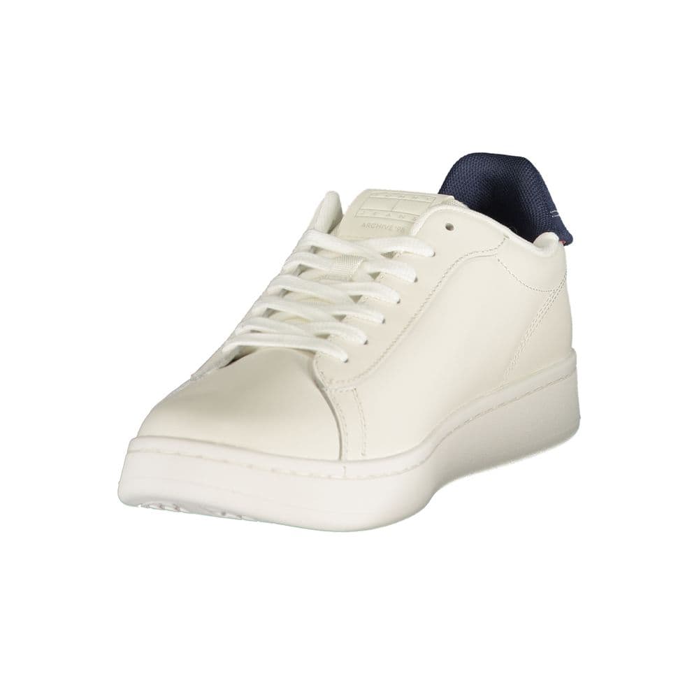 Tommy Hilfiger White Polyurethane Men's Sneaker - 3