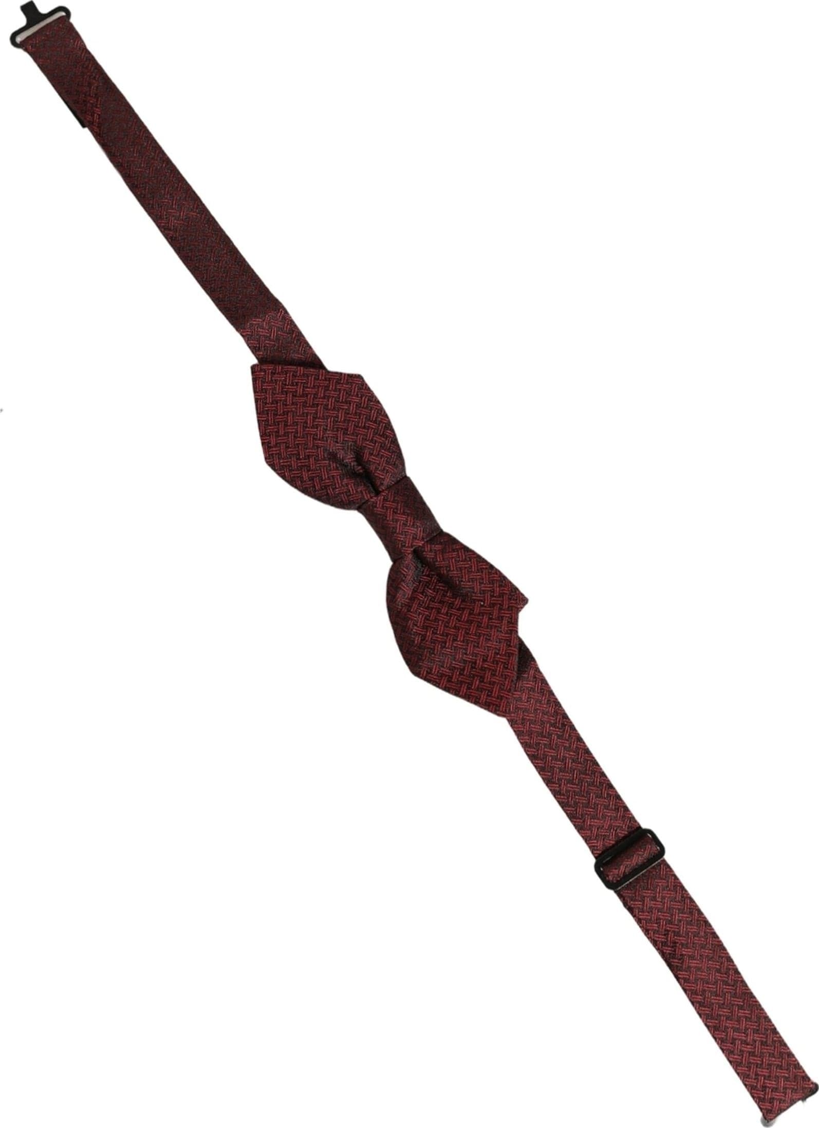 Dolce & Gabbana Men Red Silk Fantasy Adjustable Neck Papillon Bow Tie - 2
