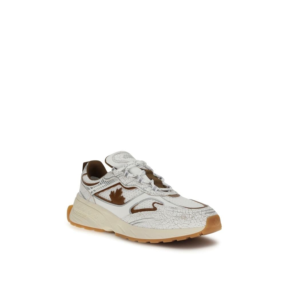 Dsquared² White Calf Leather Bos Taurus Athletic Sneakers - 2
