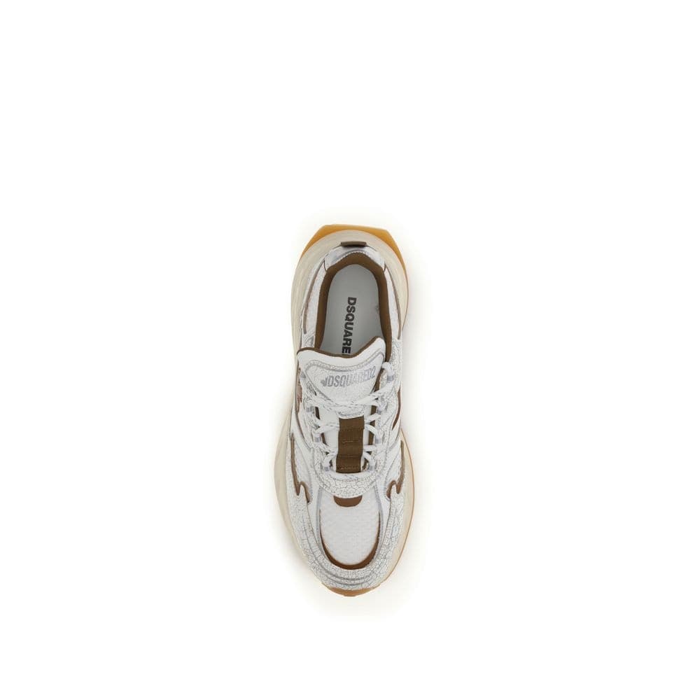 Dsquared² White Calf Leather Bos Taurus Athletic Sneakers - 4