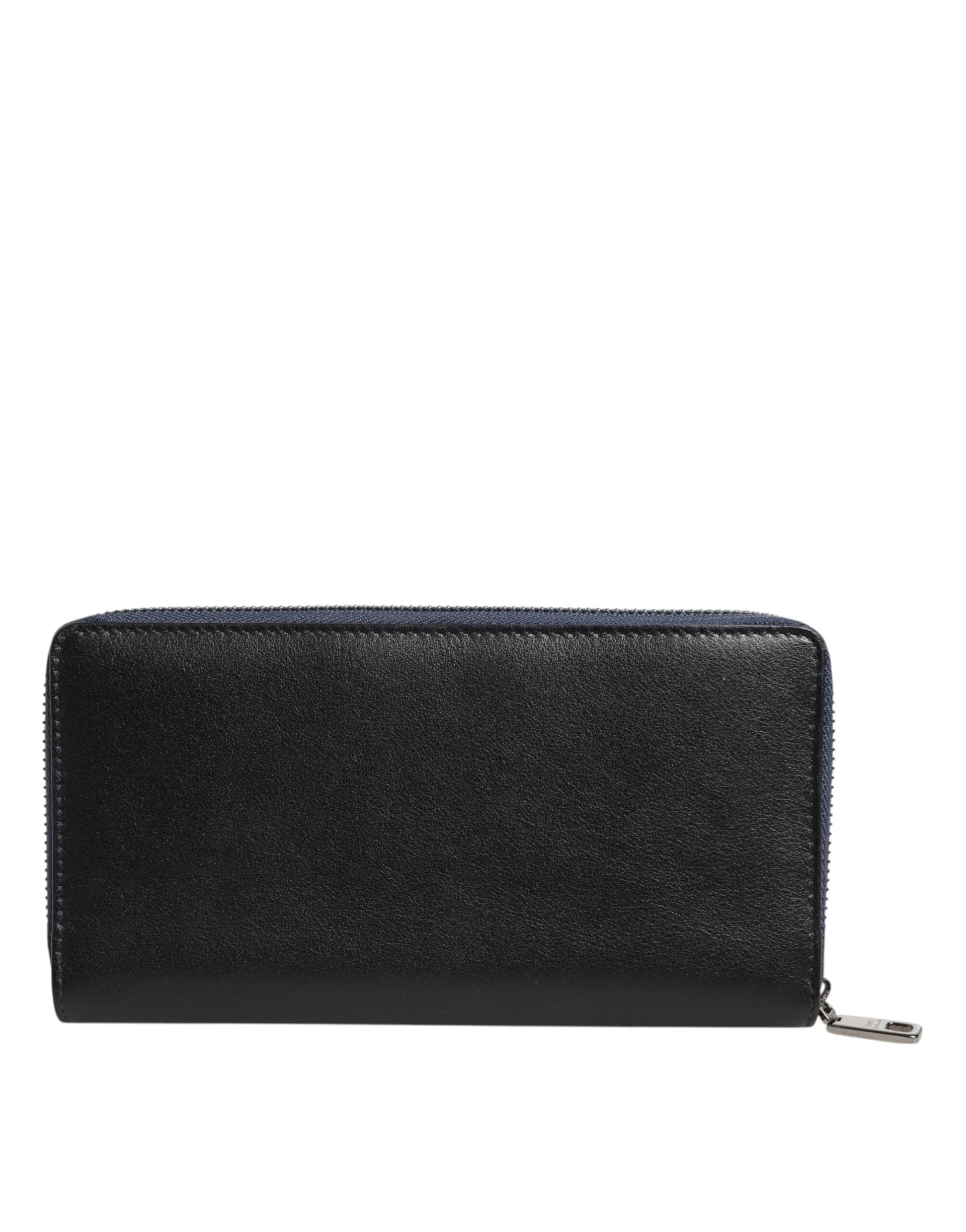 Dolce & Gabbana Black Blue Exotic Leather Men Continental Clutch Wallet - 4