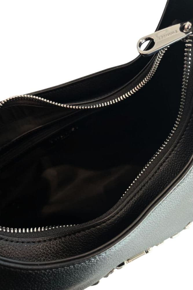 Twinset Black PU Women Shoulder Bag - 7