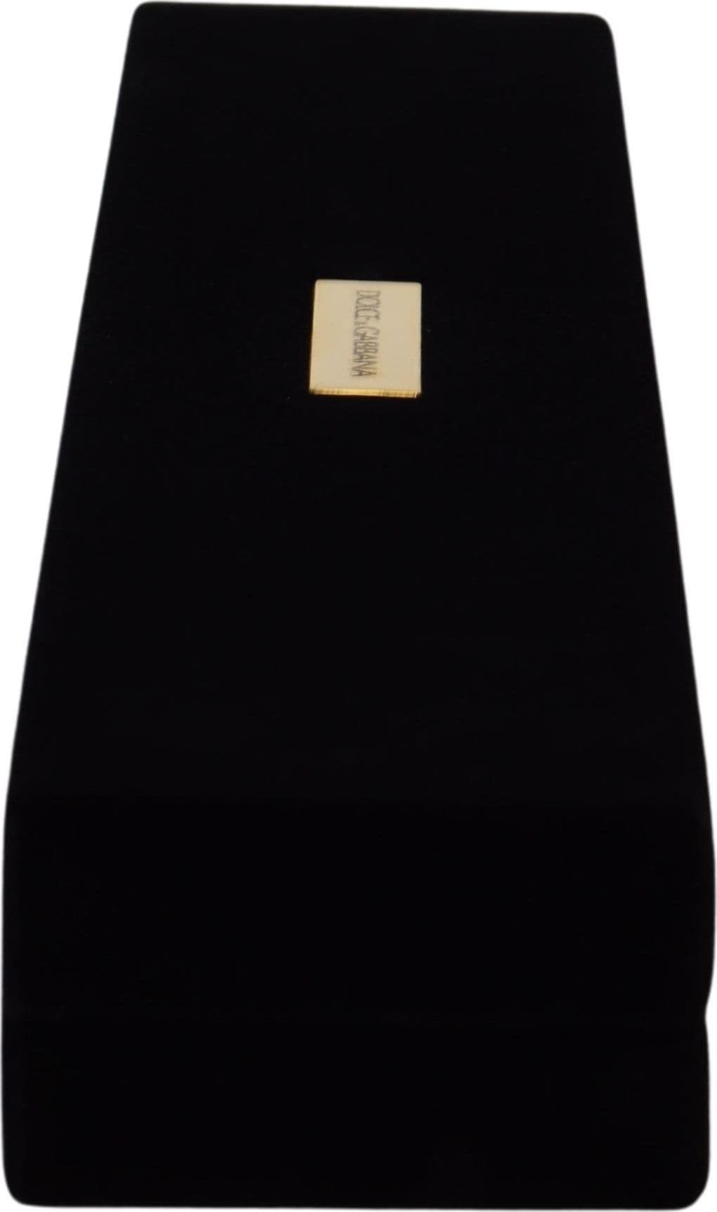 Dolce & Gabbana Black Velvet Logo Plaque Storage Bracelet Jewelry Box - 4