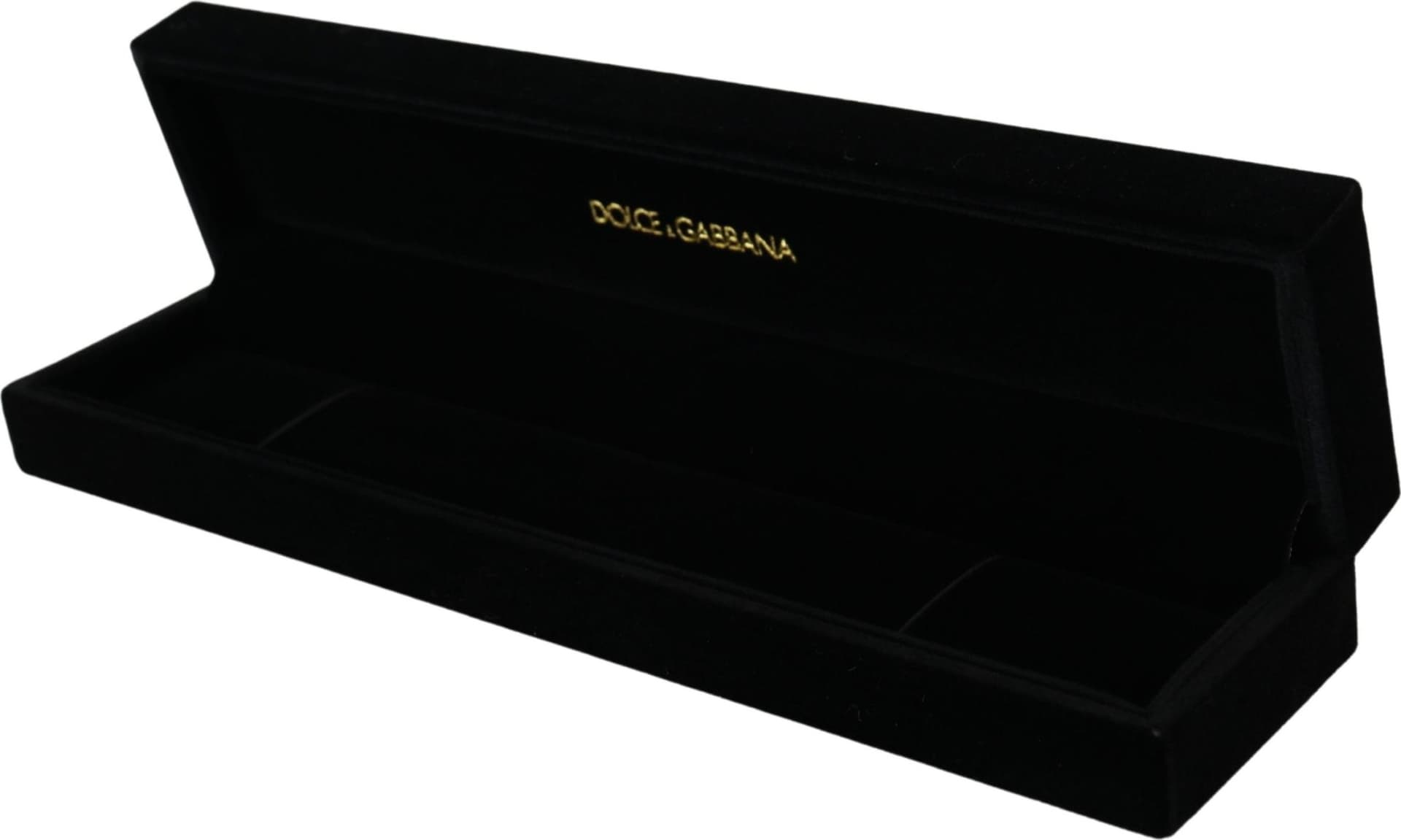 Dolce & Gabbana Black Velvet Logo Plaque Storage Bracelet Jewelry Box - 6