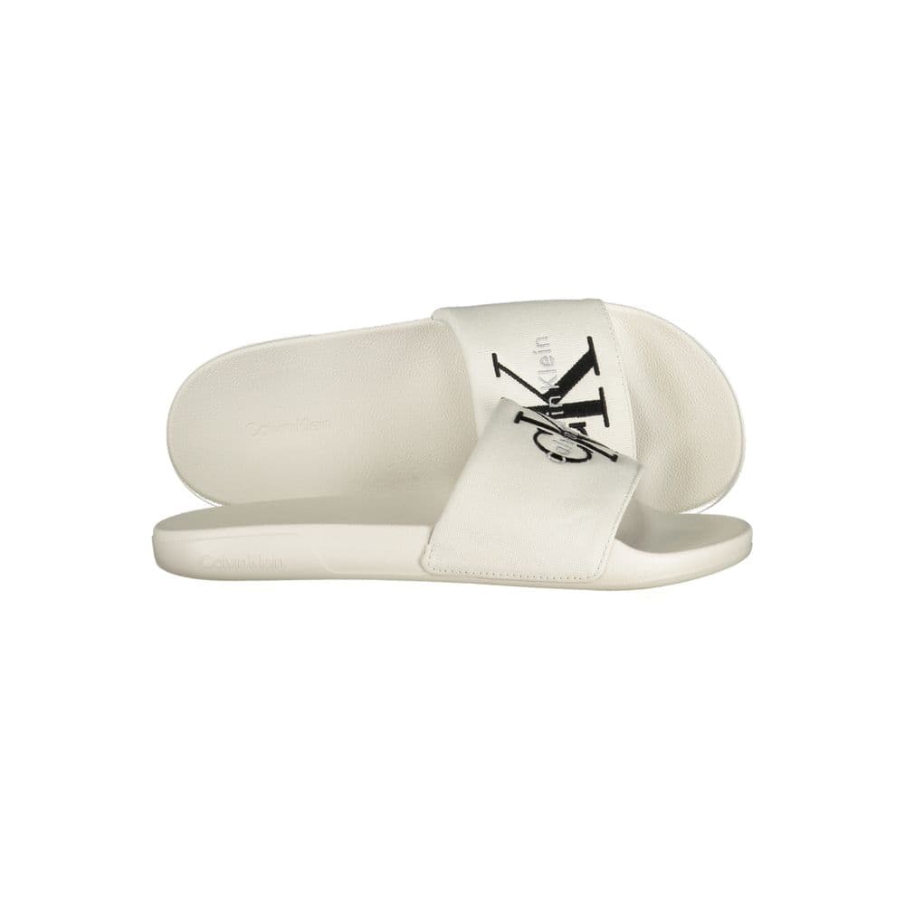 Calvin Klein White Polyurethane Men Slipper - 3