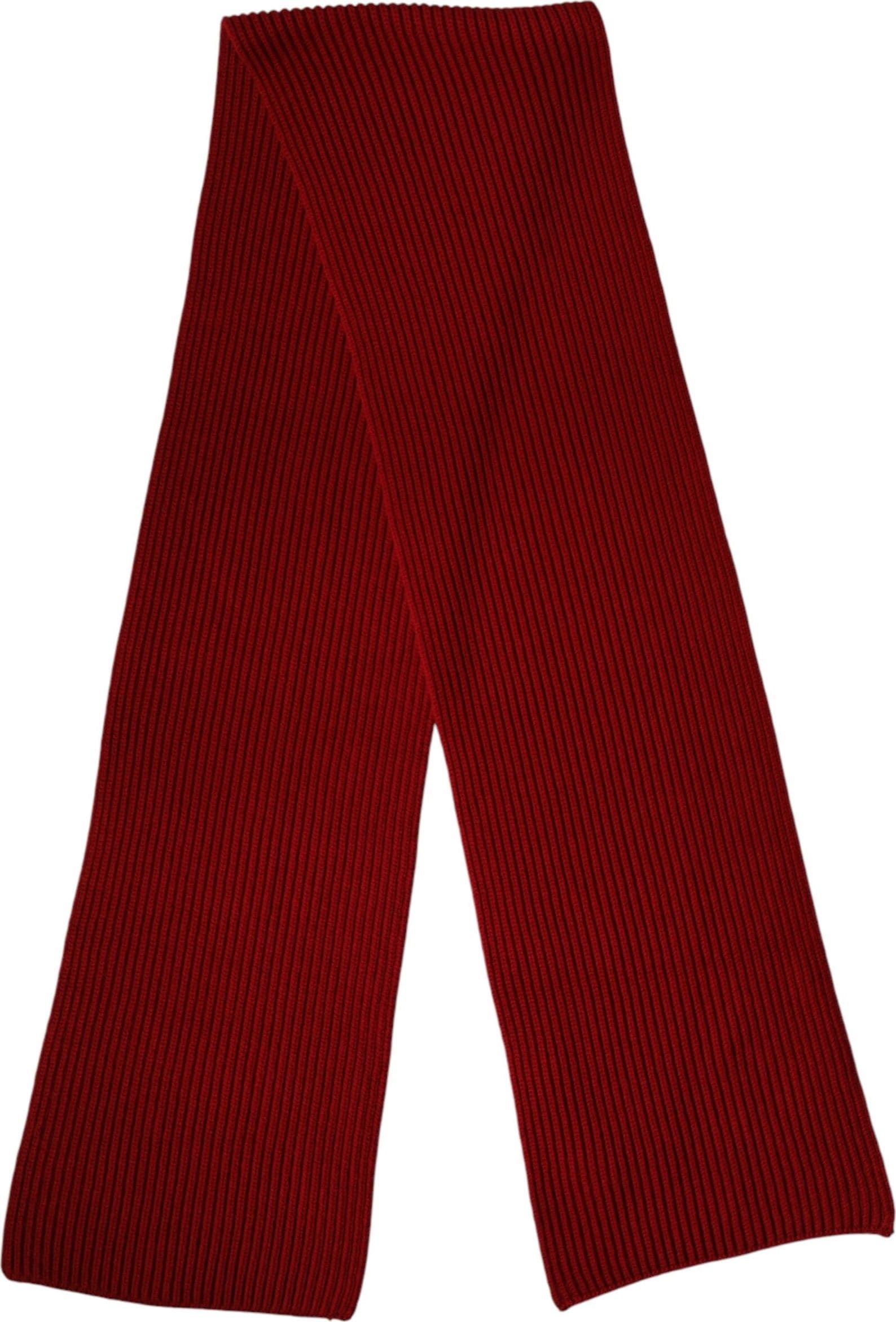 Dolce & Gabbana Red Wool Knitted Neck Wrap Shawl Men Scarf - 2