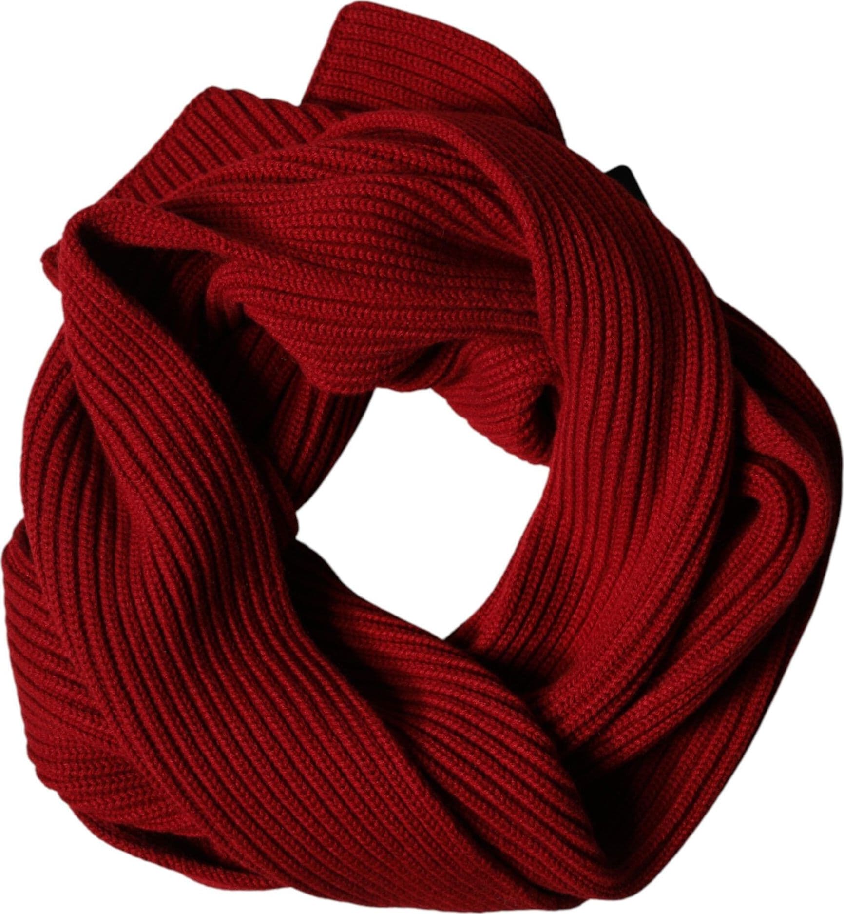 Dolce & Gabbana Red Wool Knitted Neck Wrap Shawl Men Scarf - 3
