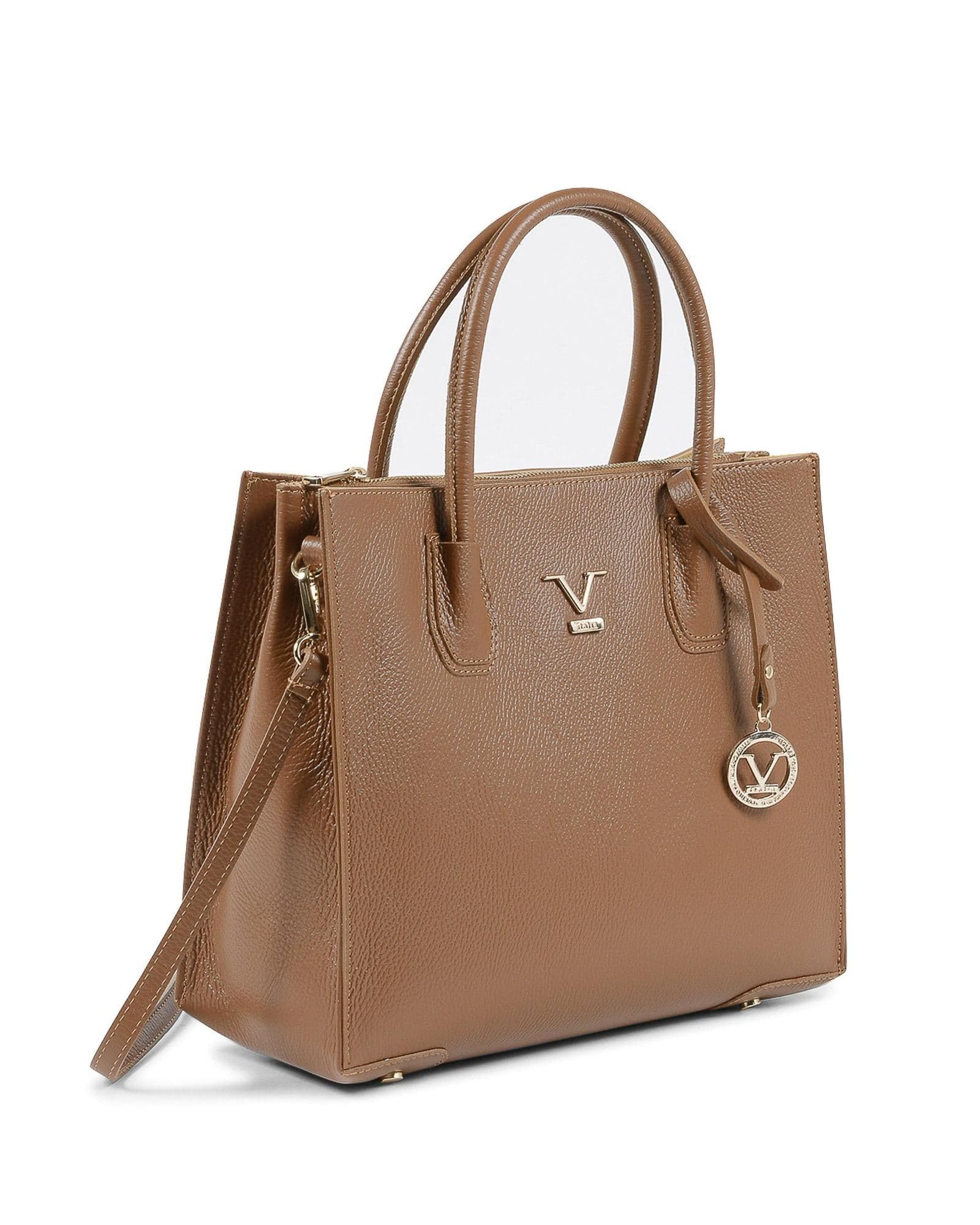 19V69 Italia Brown Leather Tote Bag - 2