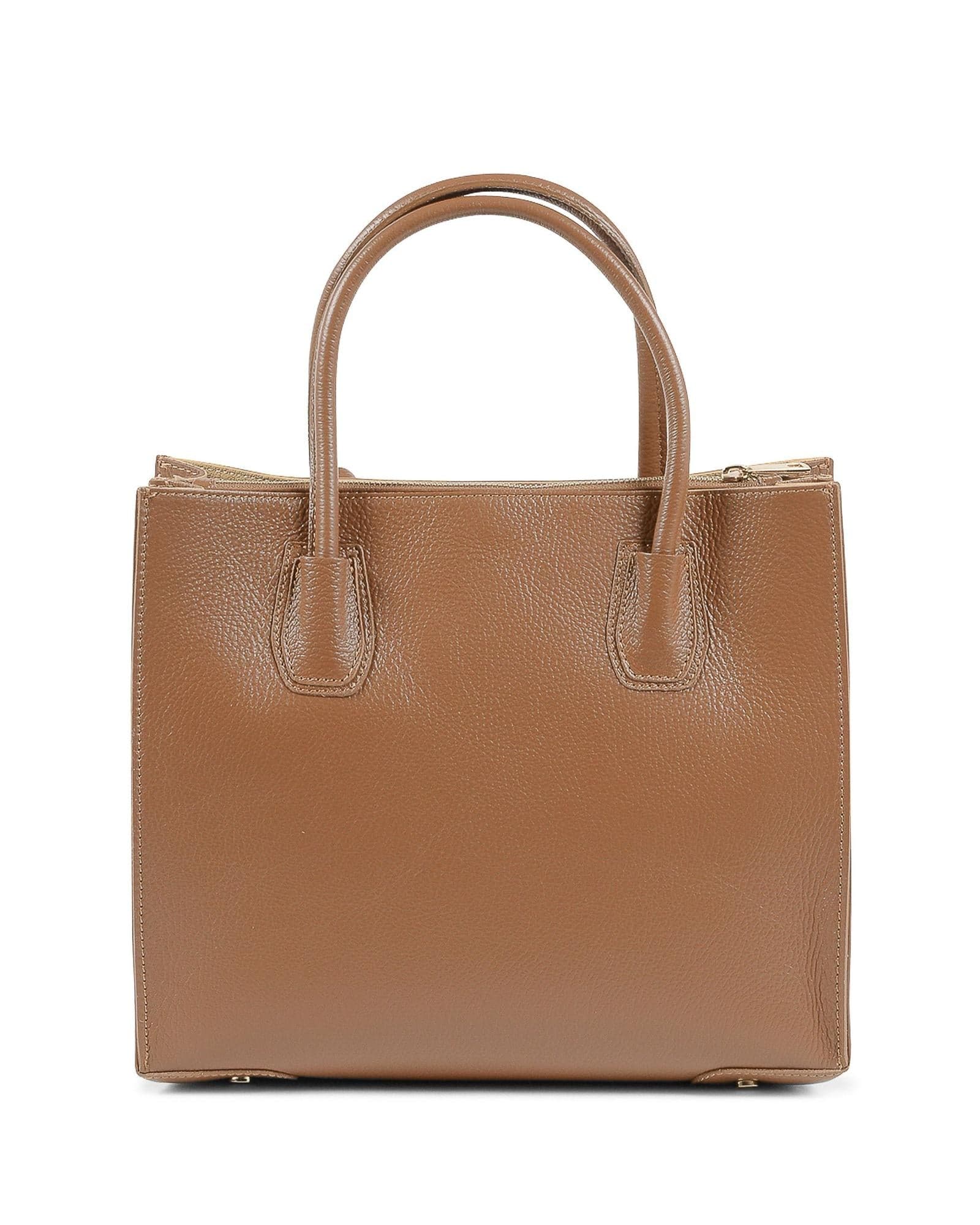 19V69 Italia Brown Leather Tote Bag - 3