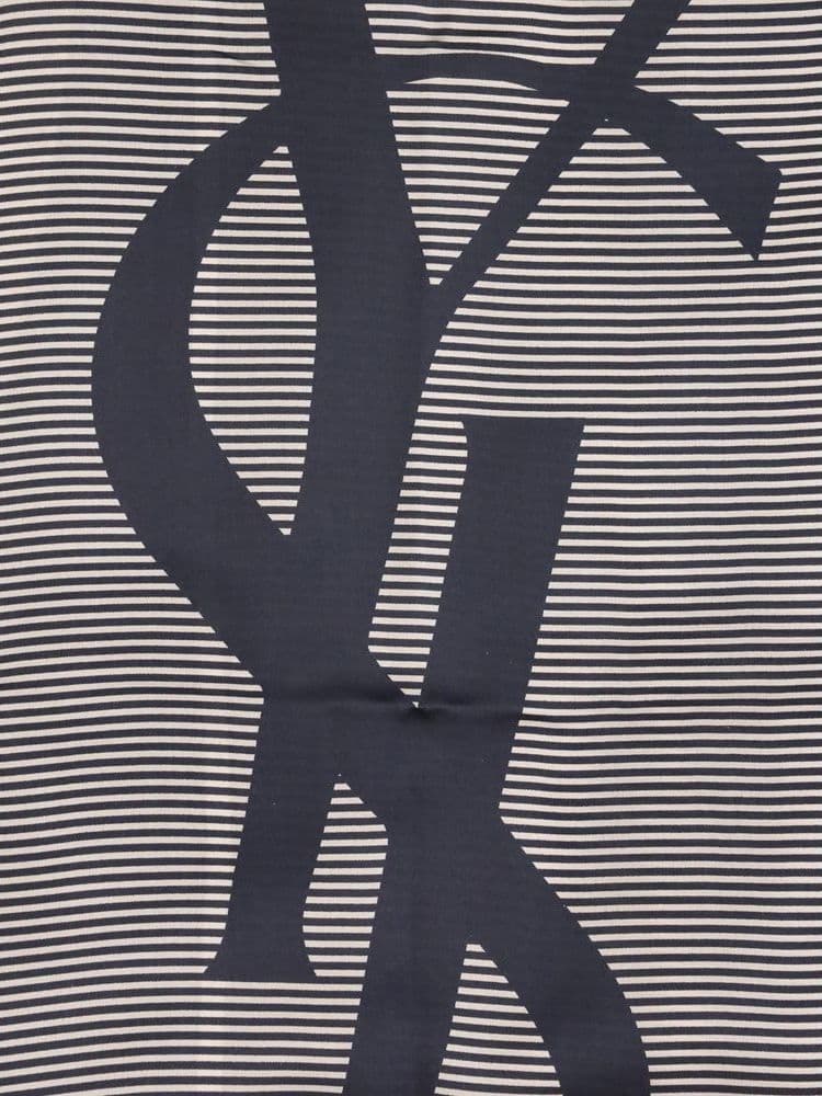 Saint Laurent Blue Silk Scarf - 3