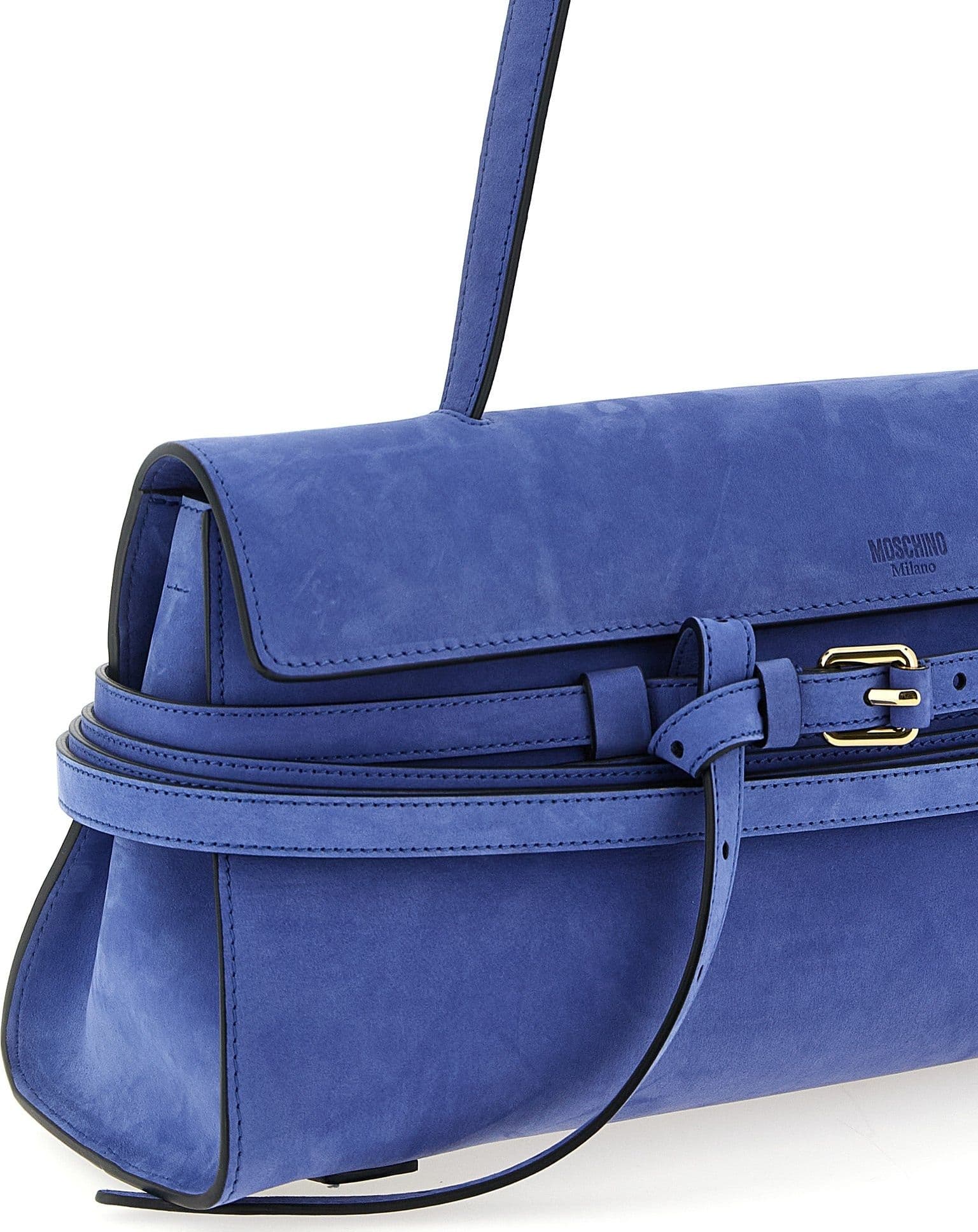 Moschino Blue Calfskin Shoulder Bag - 3