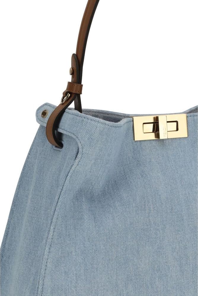 Fendi Blue Cotton Handbag - 4