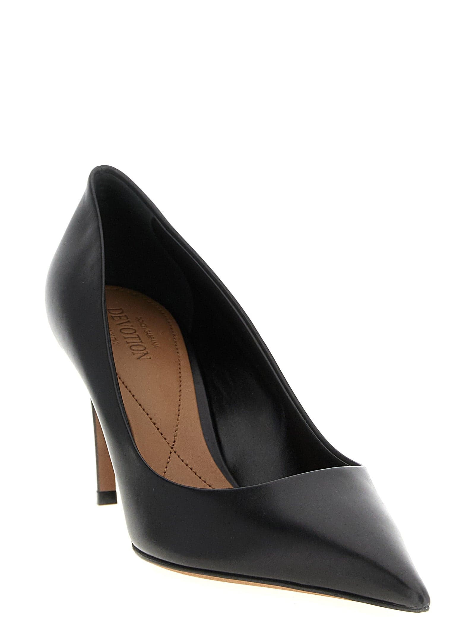 Dolce & Gabbana Black Calfskin High Heel Pumps - 2