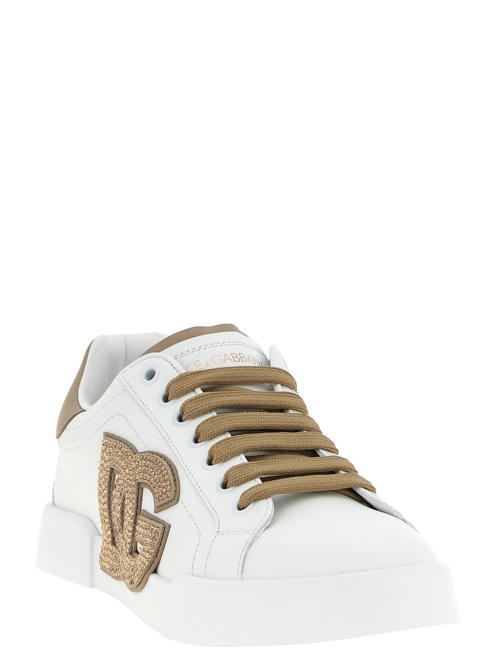 Dolce & Gabbana Beige Calfskin Sneakers - 2