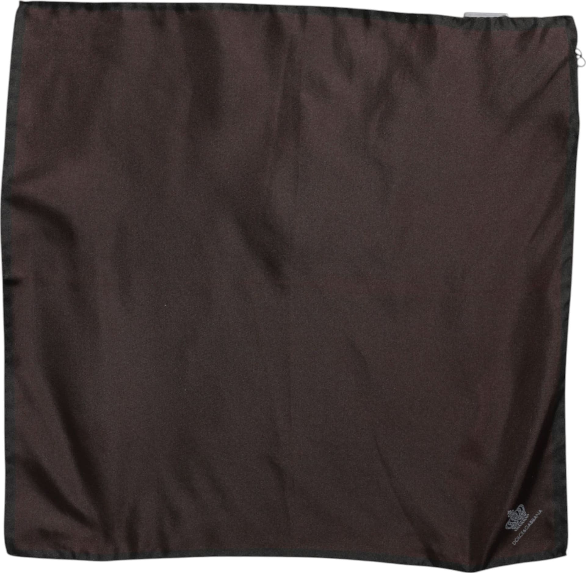 Dolce & Gabbana Brown DG Crown Silk Square Men Foulard Scarf - 5
