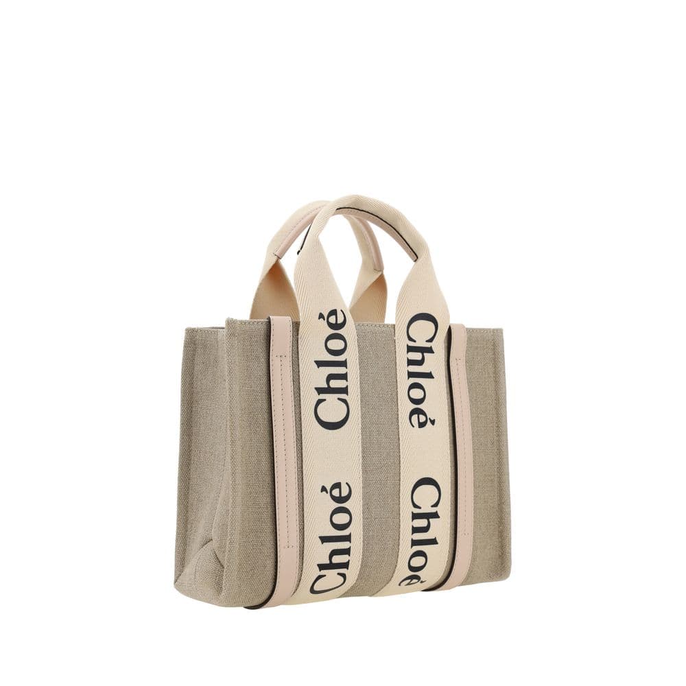 Chloé Brown Linen Handbag - 2