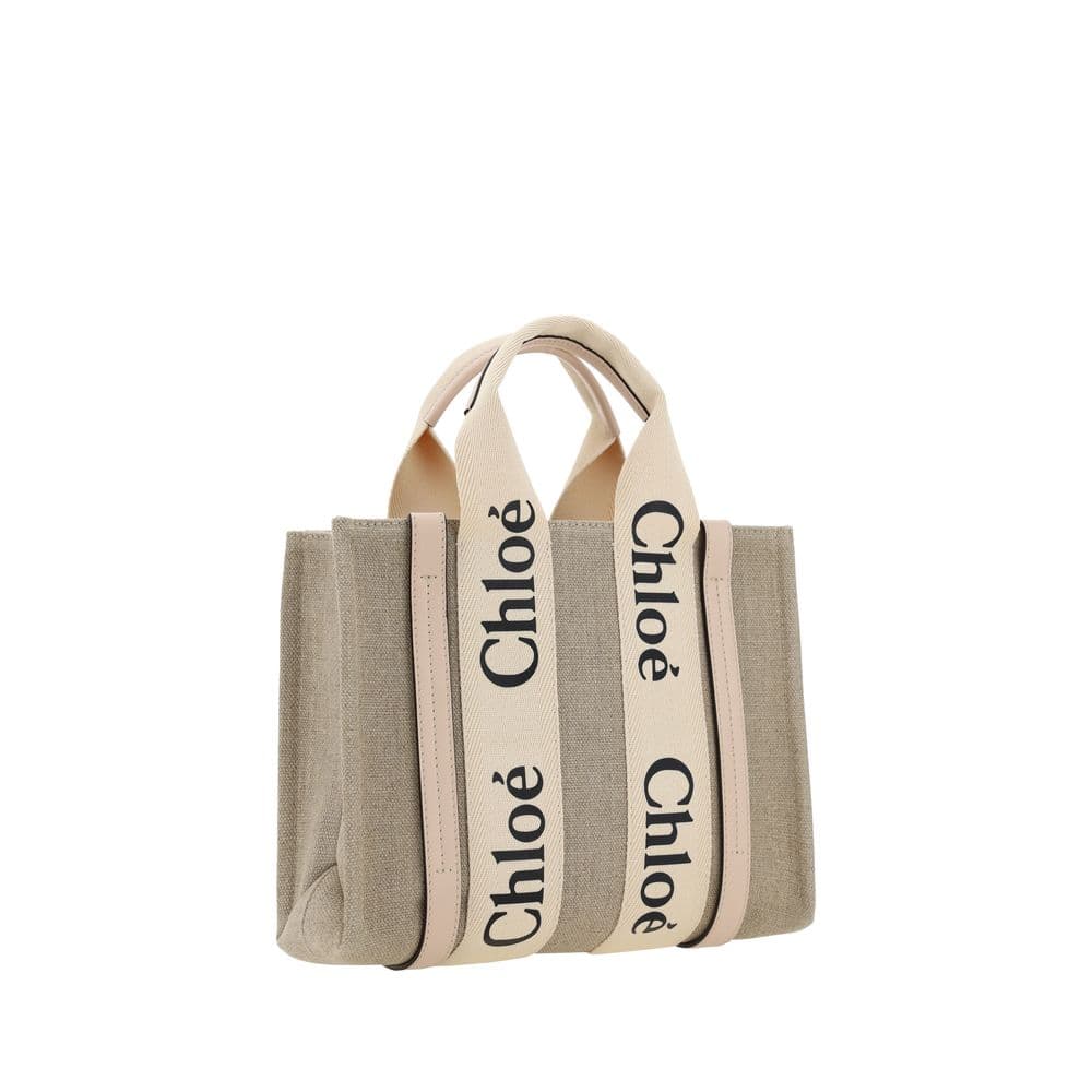 Chloé Brown Linen Handbag - 3