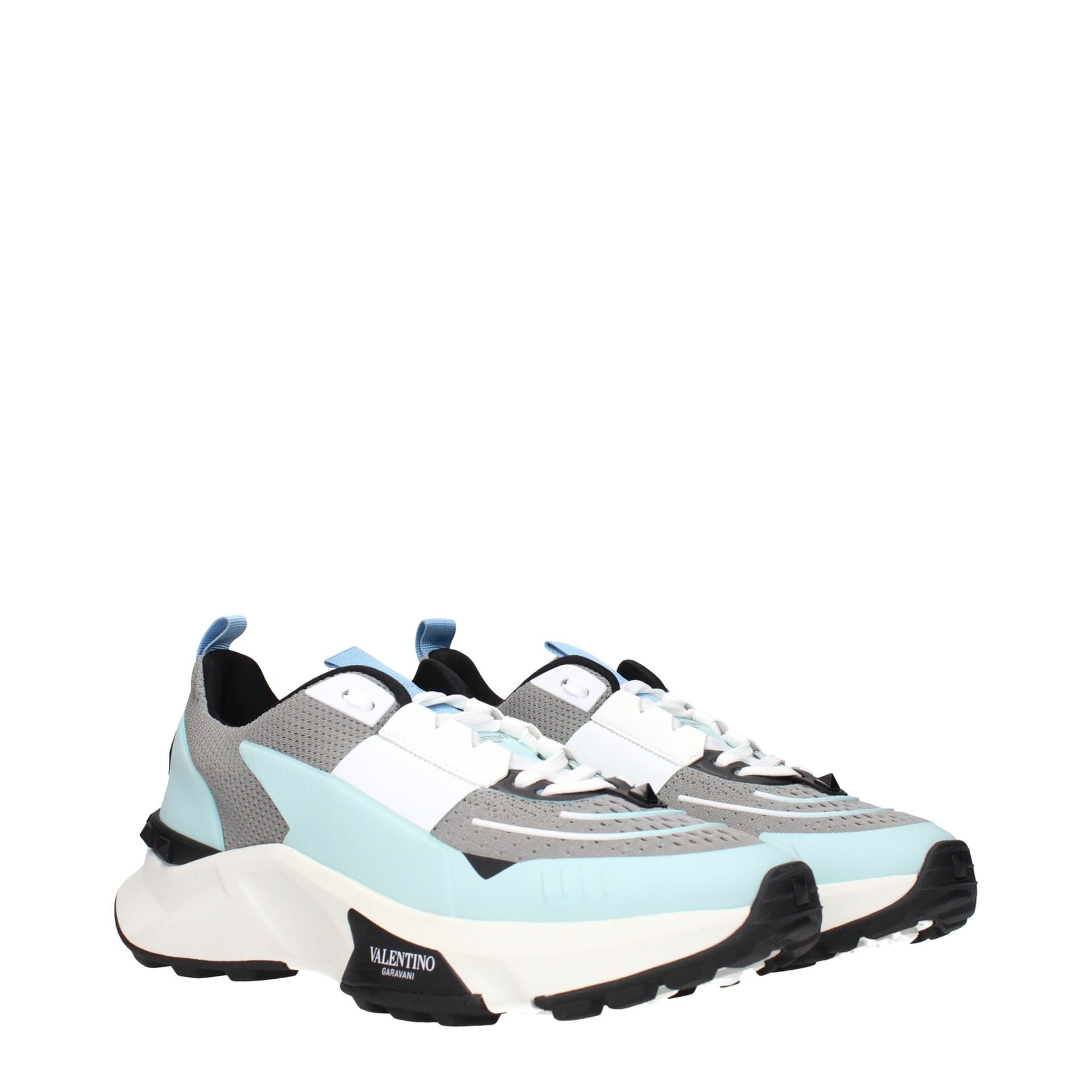 Valentino Garavani Gray Fabric Athletic Sneakers - 2