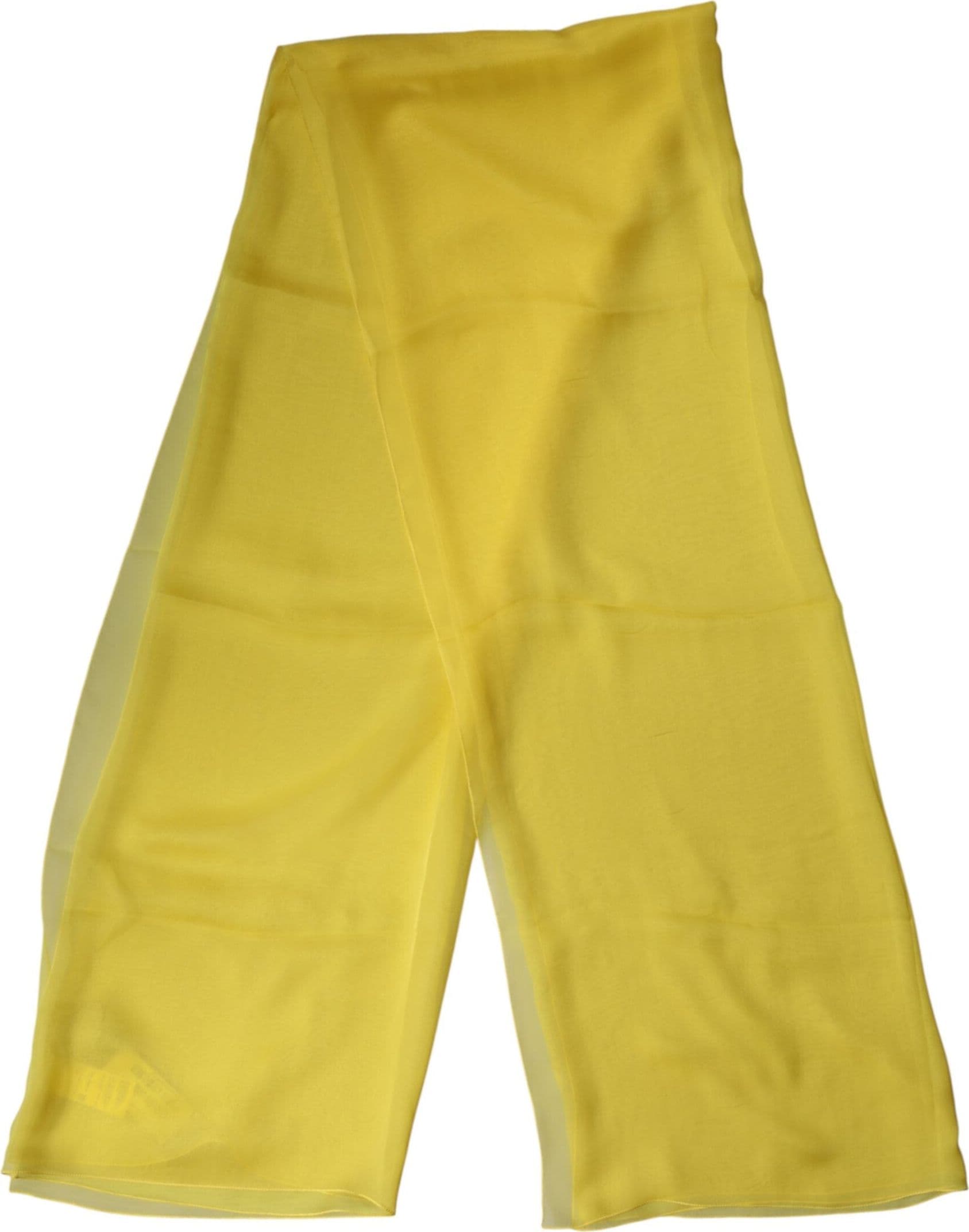 Dolce & Gabbana Yellow Silk Stole Neck Wrap Shawl Men 200cm x 130cm Scarf - 2