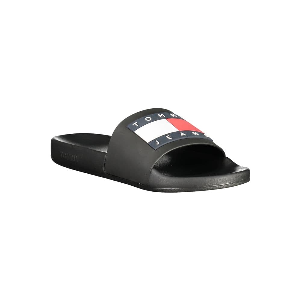 Tommy Hilfiger Black Polyurethane Men Slipper - 2