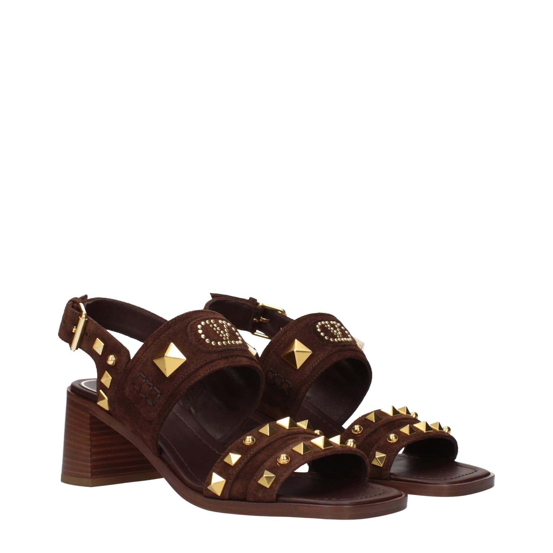 Valentino Garavani Brown Leather Strap-On Sandals - 2