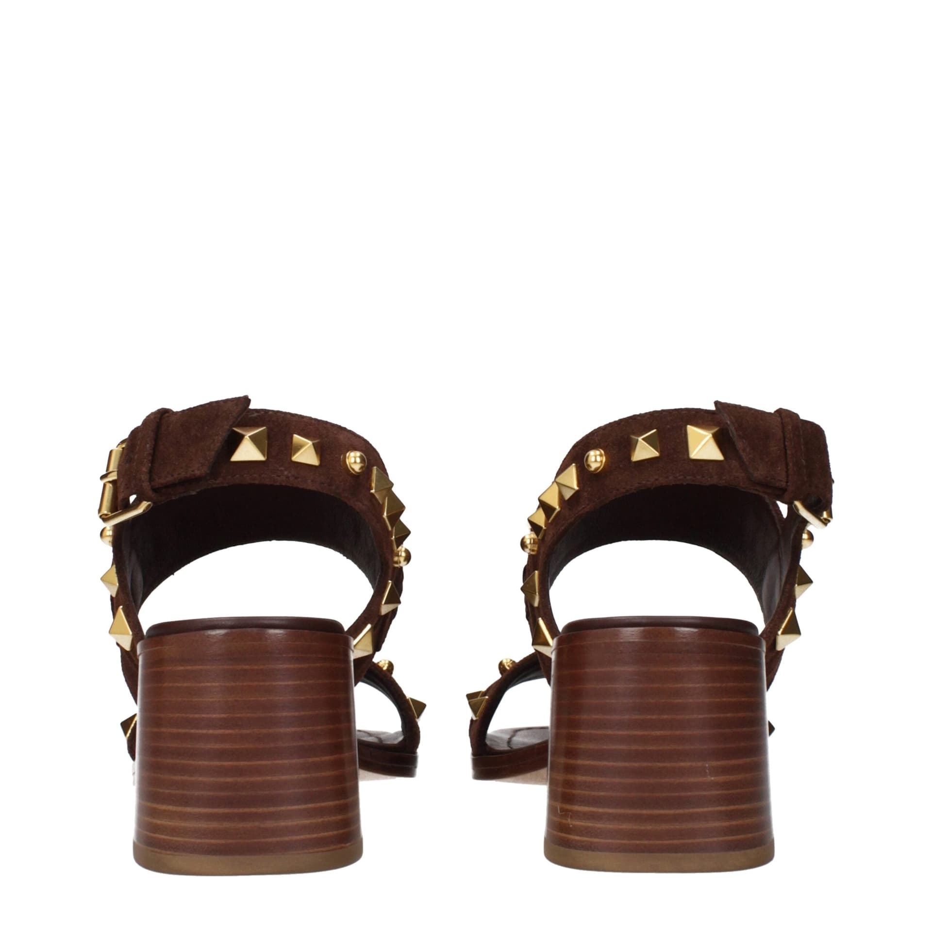 Valentino Garavani Brown Leather Strap-On Sandals - 5