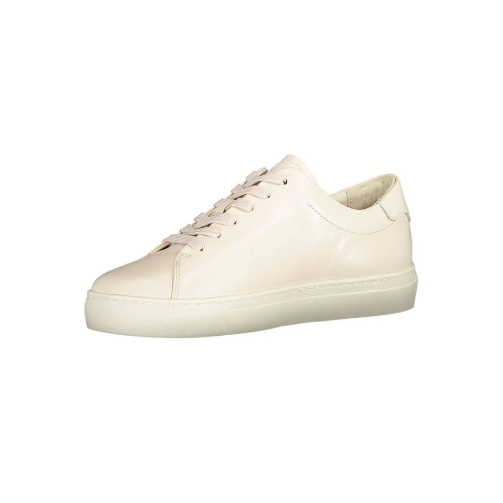 Tommy Hilfiger Beige Leather Women Sneaker - 3
