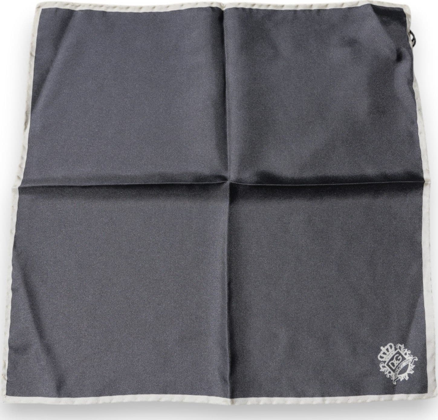 Dolce & Gabbana Gray Crown Logo Square Handkerchief Scarf - 3