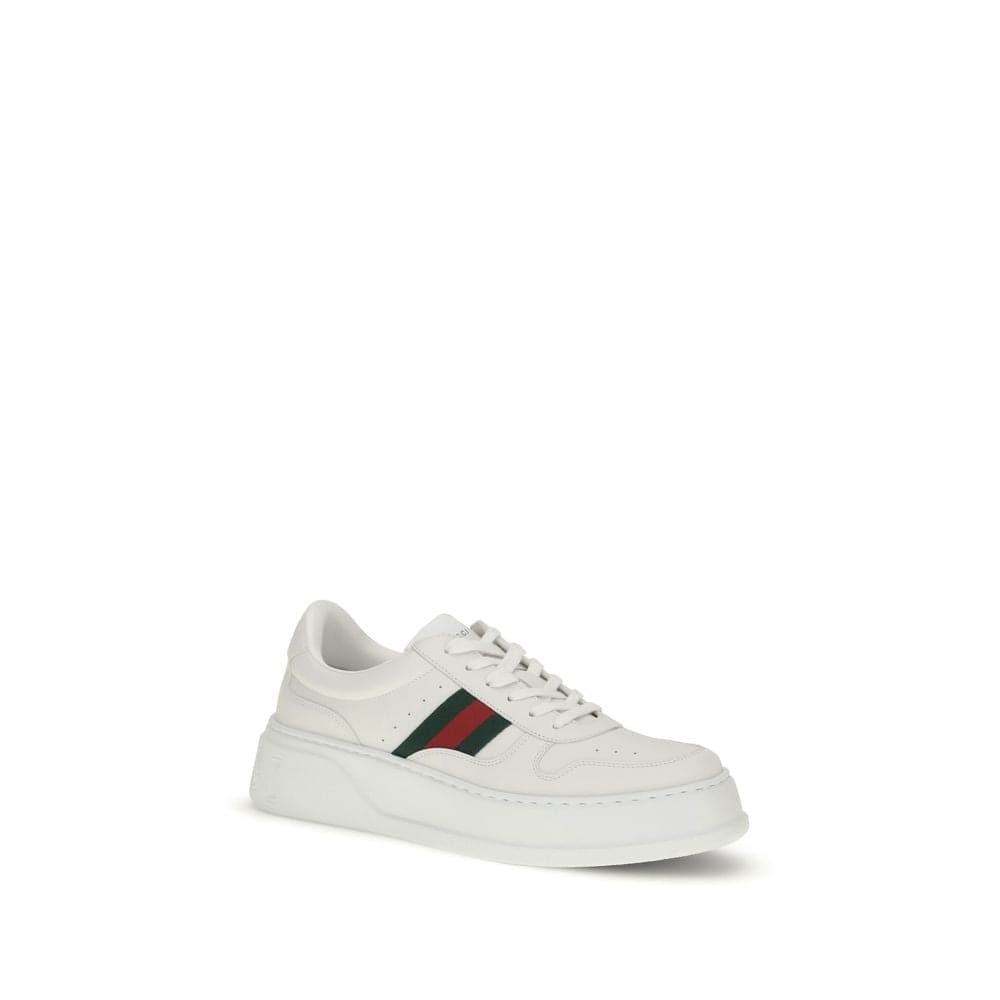 Gucci White Calf Leather Bos Taurus Chunky Sneakers - 2