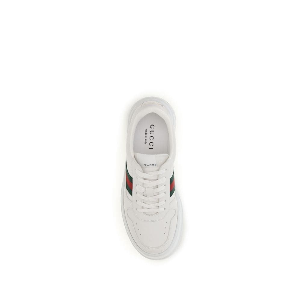 Gucci White Calf Leather Bos Taurus Chunky Sneakers - 4