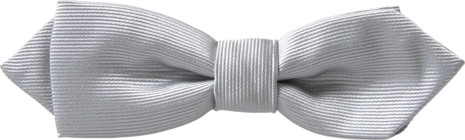 Dolce & Gabbana Gray Silk Adjustable Men Neck Papillon Bow Tie - 3