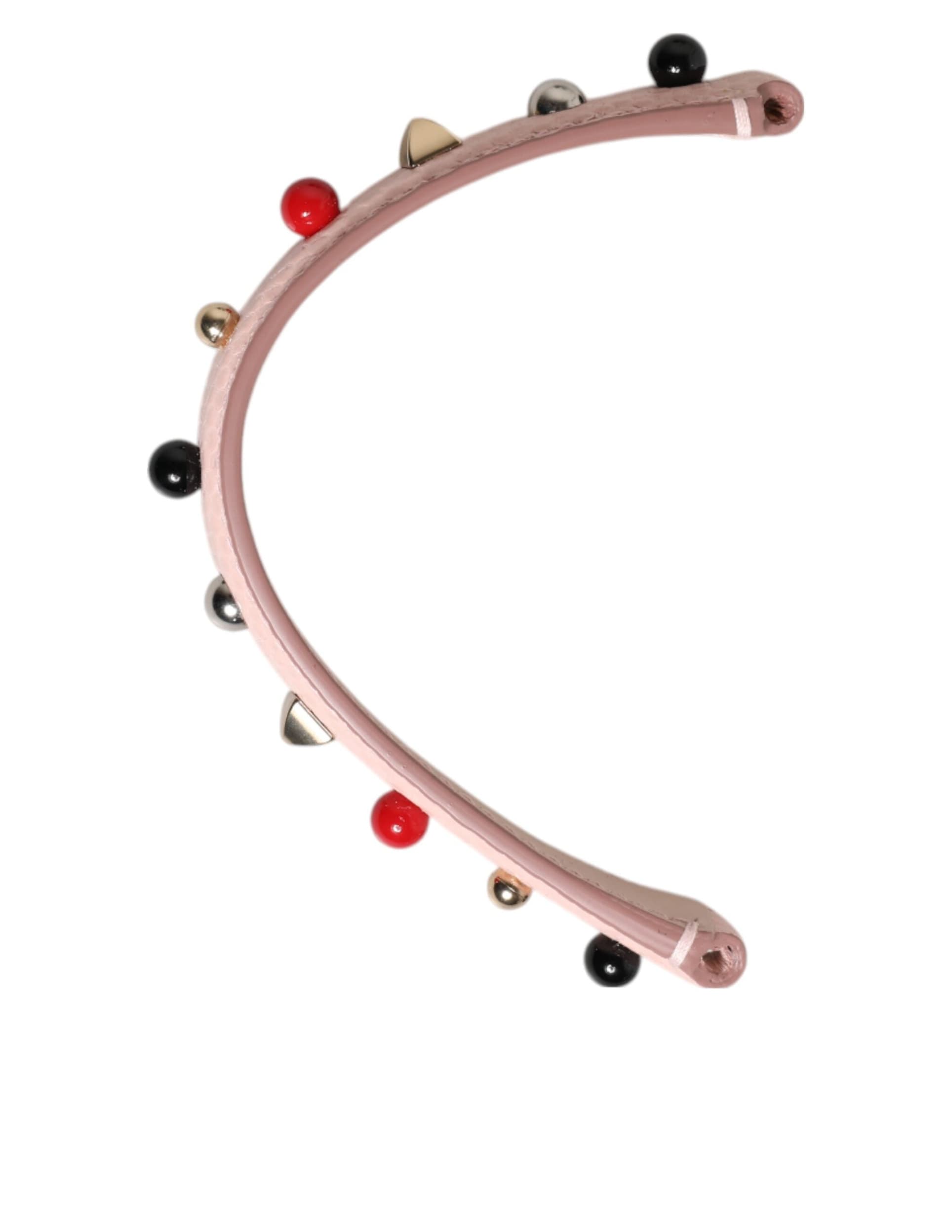 Dolce & Gabbana Light Pink Embellished Leather Bag Handle  Shoulder Strap - 6
